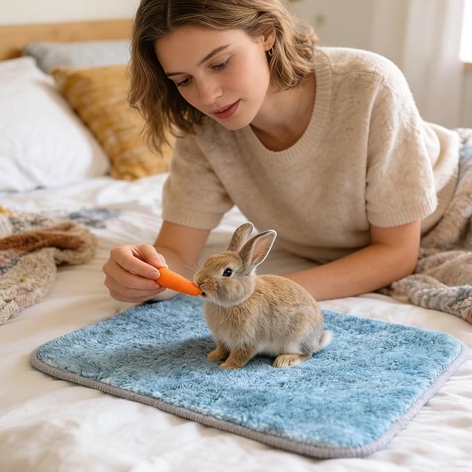 10 PCS Guinea Pig Liner Washable Rabbit Cage Liner 12x16 Inch Reusable Guinea Pig Bedding Mats for Small Animals Rabbit Hamster Chinchillas Rat Washable Bedding Pads in Gray Yellow Pink Brown and Blue