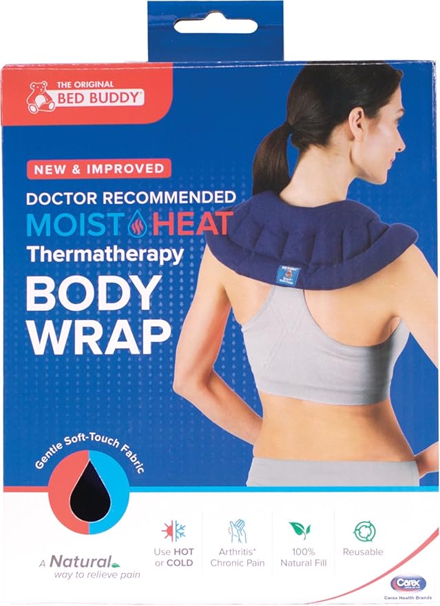Bed Buddy Microwave Heating Pad - Body Wrap Heat Pad With Flexible Soft Fabric - For Hot or Cold Therapy, Great for Cramps, Muscle Pain, Joint Pain from Arthritis, Headaches, Hot Flashes