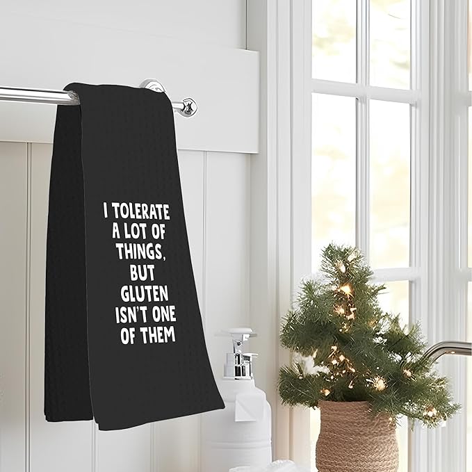 Black Funny Gifts Kitchen Towels, Funny Dish Hand Towels for Kitchen Decor, 16x24 Inch