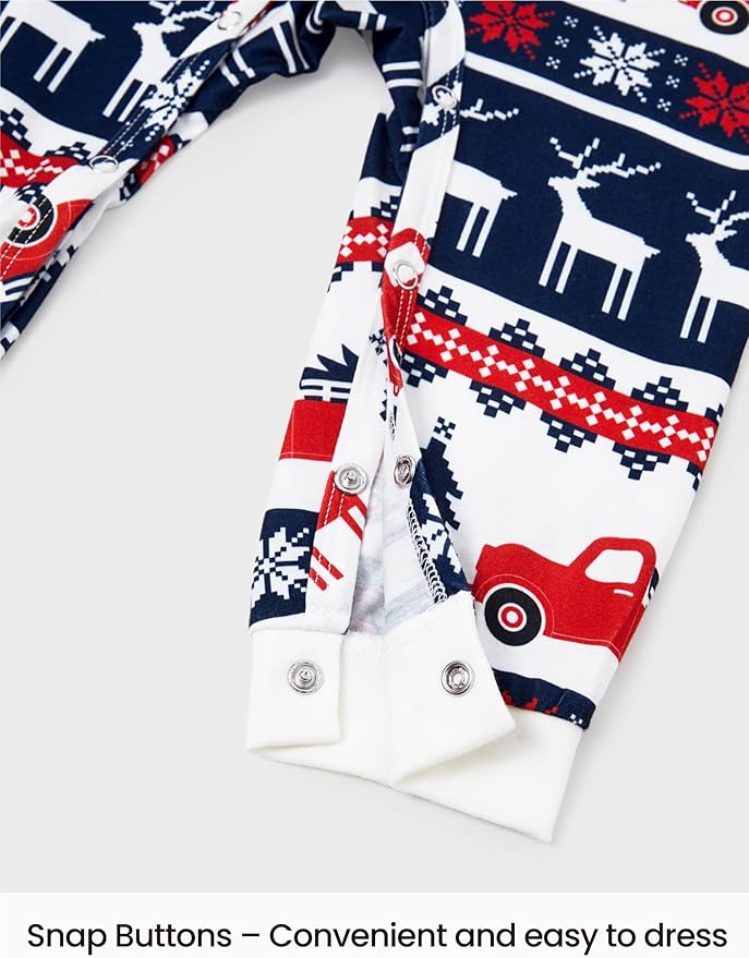 PATPAT Christmas Family Matching Pajama Sets Includes Christmas Socks - Perfect for Family Photos & Holiday Celebrations