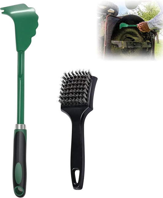 Heavy-Duty Lawn Mower Cleaning Scraper and Cleaning Stiff Brush are Used for the Maintenance and Cleaning of Outdoor Garden Lawn Mower Decks. (1 Pack)