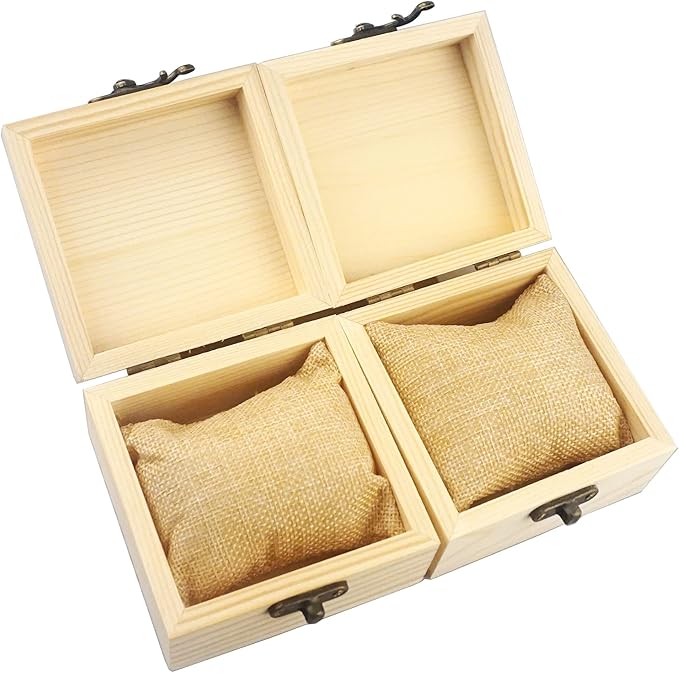 2Pcs/PACK Unfinished Wood Box Gift Wooden Box for your Gift Jewelry Watch (Wooden Box-2PCS/PACK)
