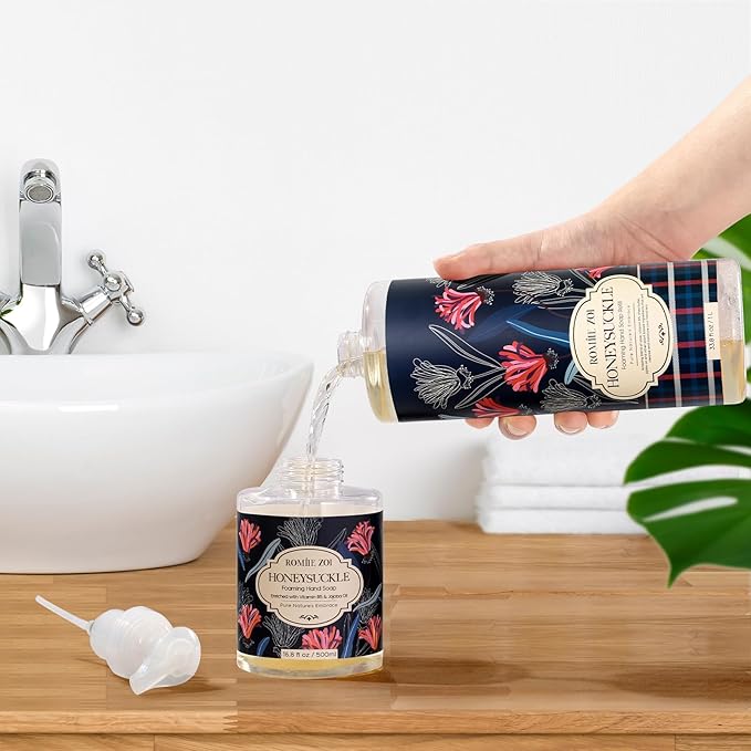 ROMIIE ZOI Foaming Hand Soap Refill, Honeysuckle, Gentle & Moisturizing Formula, 1 L/ 33.8 FL OZ