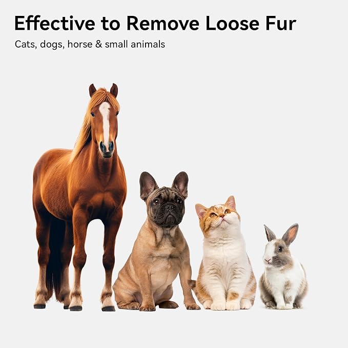 aumuca Cat and Dog Grooming Brush for Shedding, Removes Loose Fur from Long or Short Haired Pets - Ideal for Cats, Kittens, Rabbits, and More - Purple | Self Cleaning Pet Brush for Long or Semi-Short Haired Cats, Removing Loose Fur & Tangles and Massage