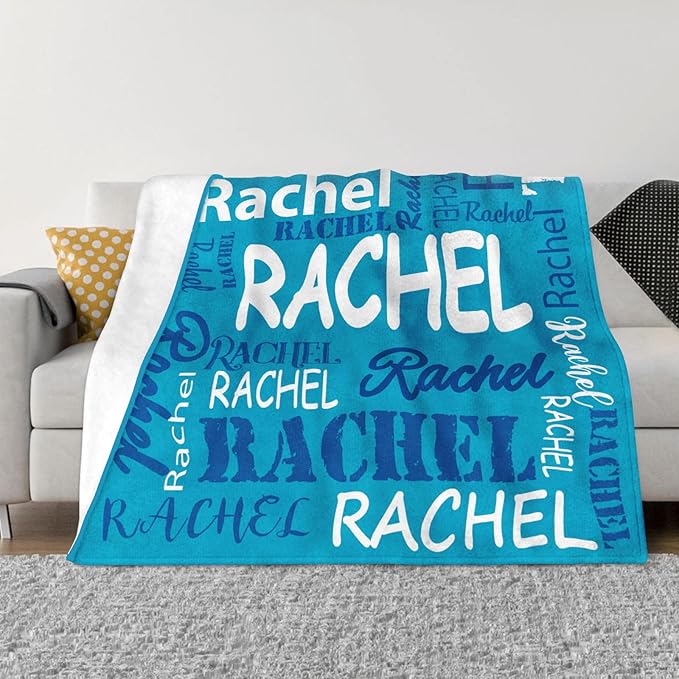 Ships Next Day, Personalized Blankets and Throws Custom Blanket with Name Customized Flannel Blanket for Kids Christmas Blanket Gifts for Teen Boys Girls