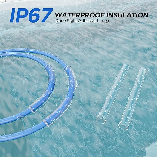 5:1 Heat Shrink Tubing Kit 500 PCS, Industry-Leading 5:1 Ratio Shrink Wrap Tubing Adhesive Lined, Heat Shrink Wire Connectors, Marine Grade Dual Wall, Waterproof Electrical Wire Tube Connectors