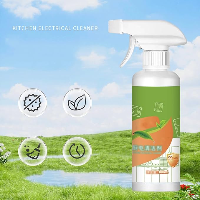 10.56oz Fly Natural Cleanse Formula to Household Appliances,Kitchen Heavy Duty Doaming Degreaser,Kitchen Appliance Cleaner,for Hold,Oven,Stove,Range Hood(2PCS)