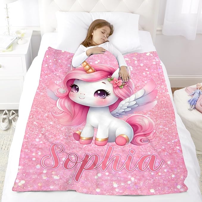 Custom Animal Baby Blanket - Personalized Throw Blanket for Babies Kids Adults (Animal Design)