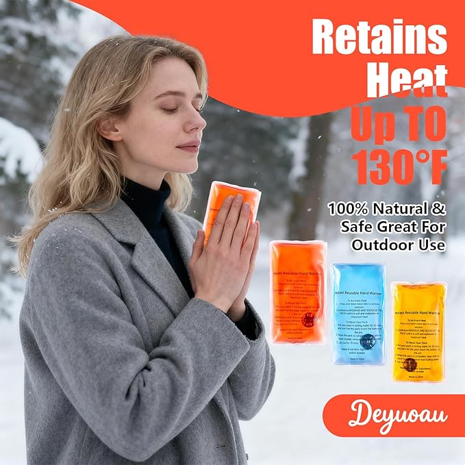 Reusable Pocket Heat Packs, Hand Warmers - Easy Reset & Comfortable Warmth for Daily Use, Commute & Cold Days