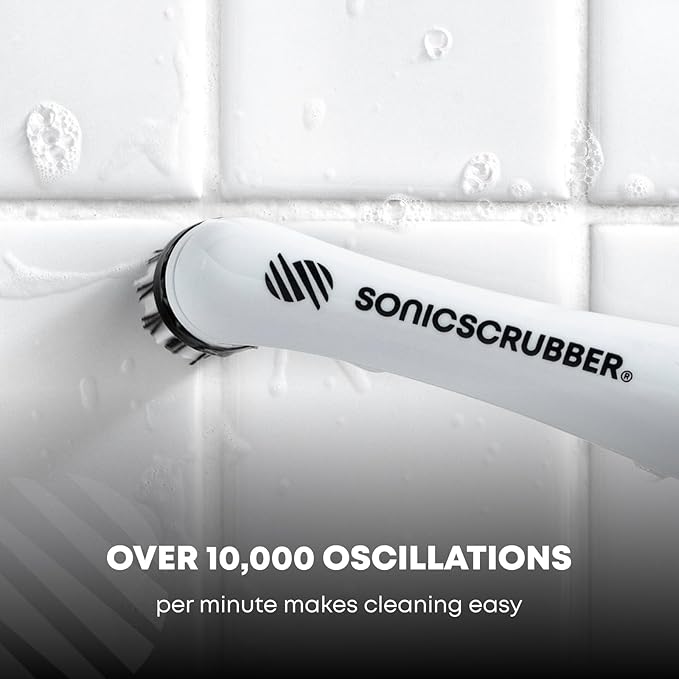 Household Cleaning Brush Power Scrubber - Electric Spin Scrubber Brush for Home, Kitchen & Bathroom - Grout Cleaner & Removes Mould (Washing-Up System Spin Brush)