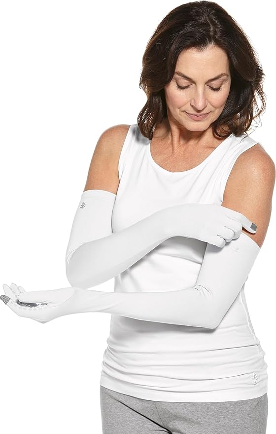 Coolibar Long Full Finger UV Sun Gloves - UPF 50+ Sun Protection - Culebra
