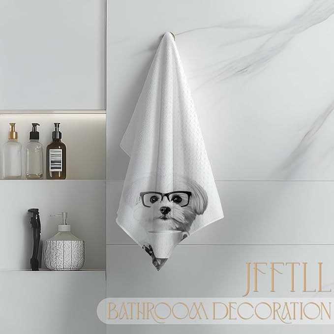 Maltese Gifts Coffee Kitchen Towels, Gifts for Dog Coffee Lovers Decorative Hand Tea Towel for Kitchen Home Bar, Funny Maltese Owners Coffee Bar Decor,16x24 Inch