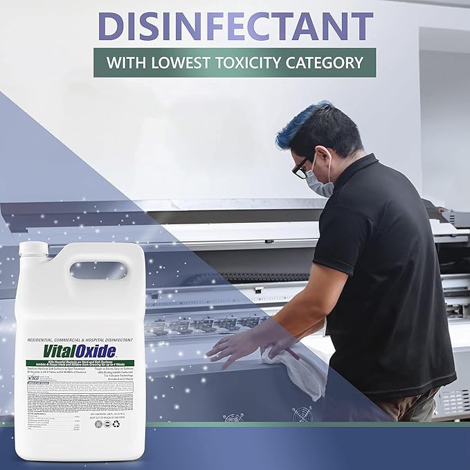 Vital Oxide Disinfectant, Deodorizer, Cleaner, Food-Contact Sanitizer, Virucide – (EPA registration #82972-1) – Kills Mold & Mildew, Eliminates Odors-2 Gallons