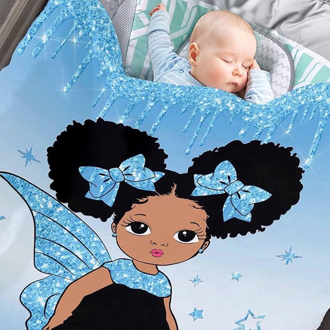 D-Story Personalized Gifts for Boys Girls Customized Blanket with Name Custom Blanket Personalized Flannel Throw Blankets African Style Blanket for Adult Kid Baby Birthday