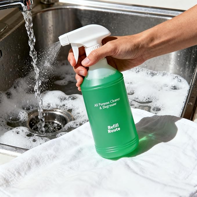 All Purpose Cleaner Spray, All-In-One Countertop Cleaner, Cleaning Supplies for Every Surface, Multi-Surface Cleaner for Home, Kitchen, Bathroom(12 Tablets + 1 Reused Bottle)