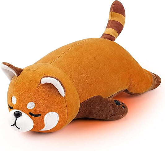 1.8lb Red Panda Stuffed Animals Plush Microwavable Heating Pad-14''Red Panda Heating Pads for Cramps &Period Pain Relief, Heatable & Coolable Stuffed Animals Bedtime Birthday Gift for Women Kids