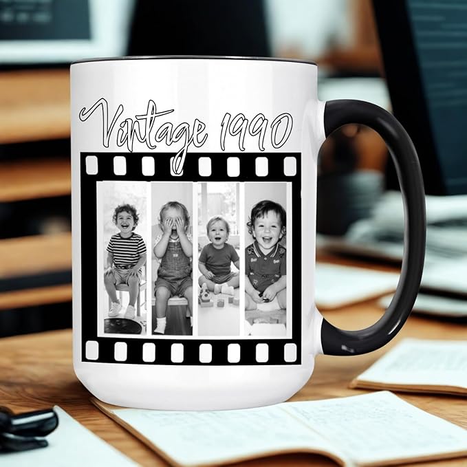 Personalized With Photo Coffee Mug, Custom Picture And Text Ceramic Mug, Customized Gift for Men & Women 11 Oz, 15 Oz Accent Cup