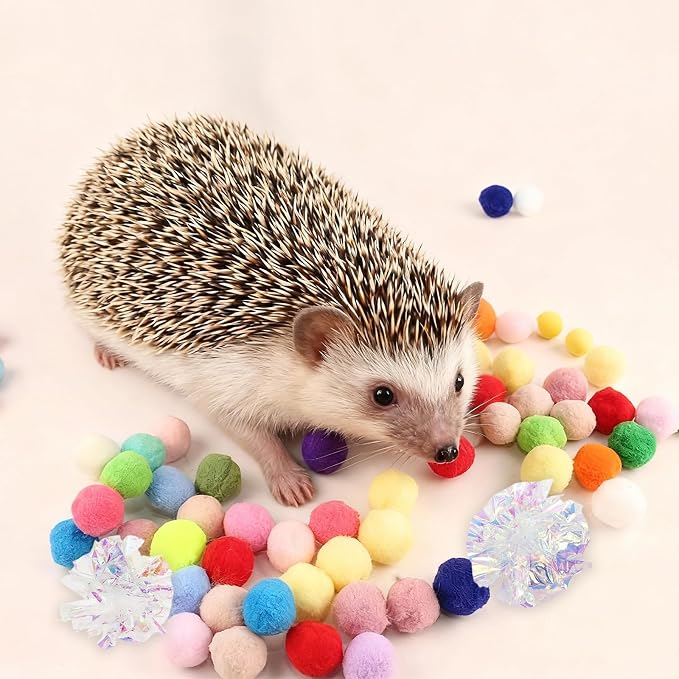 Hedgehog Dig Box Tray Set, Hedgehog Enrichment Toy for Cage Accessories, Fun Foraging & Digging Hedgehogs Toy for Hamster Guinea Pig Ferret (Pink)