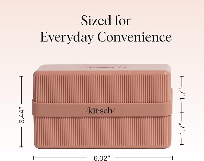 Kitsch 4-Compartment Travel Soap Case – Bar Soap Holder & Organizer, Travel Case for Bars – TSA-Approved – Lightweight, Durable, Leak-Proof, Made from Recycled Plastic – Terracotta