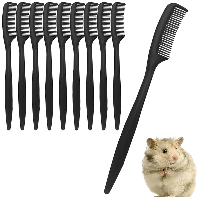 Bunny Brush 10 Pieces Small Animal Grooming Comb | Hamster Comb for Tiny Pet Ferret Indoor Home Coat Sensitive Skin Daily Care