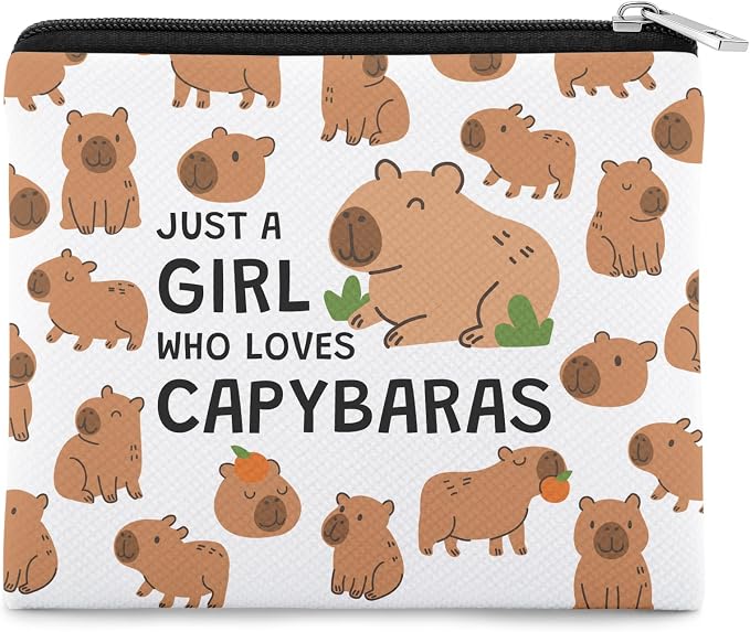 Capybara Lover Gift Coin Purse for Women Capybara Gift Stuff for Friend Bestie Sister Daughter Teens Animal Lover Gifts Christmas Birthday Valentines Present for Capybaras Lovers Zipper Change Pouch