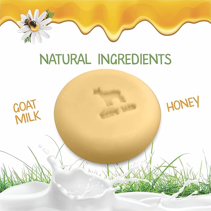 Relaxcation Organic Baby Soap Bars with Goat Milk and Honey - Naturally Cold Processed from Organic Ingredients - Handmade in USA Ideal fro Newborns, babys, Kids and Adults (Pack of 6)