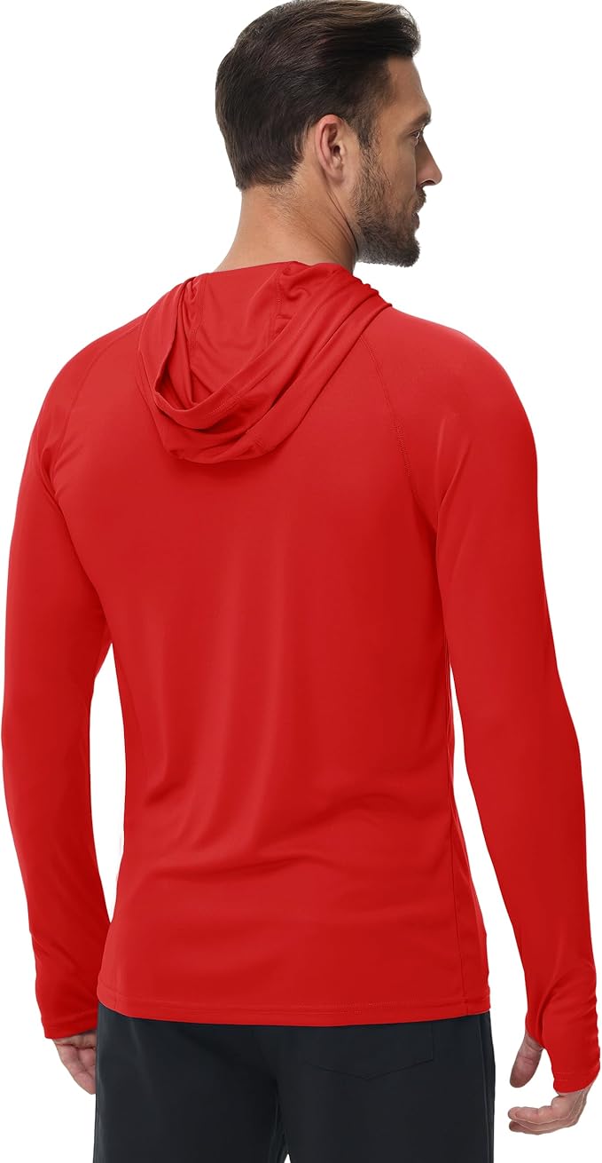 Boladeci Men's UPF 50+ Sun Protection Lightweight Hoodie Shirts Long Sleeve Fishing Shirt SPF UV Hiking Swim