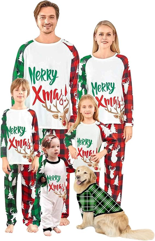 Christmas Pajamas for Family Matching Family Christmas Pajamas Set PJS Holiday Xmas Family Jammies Sleepwear