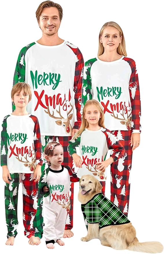 Christmas Pajamas for Family Matching Family Christmas Pajamas Set PJS Holiday Xmas Family Jammies Sleepwear