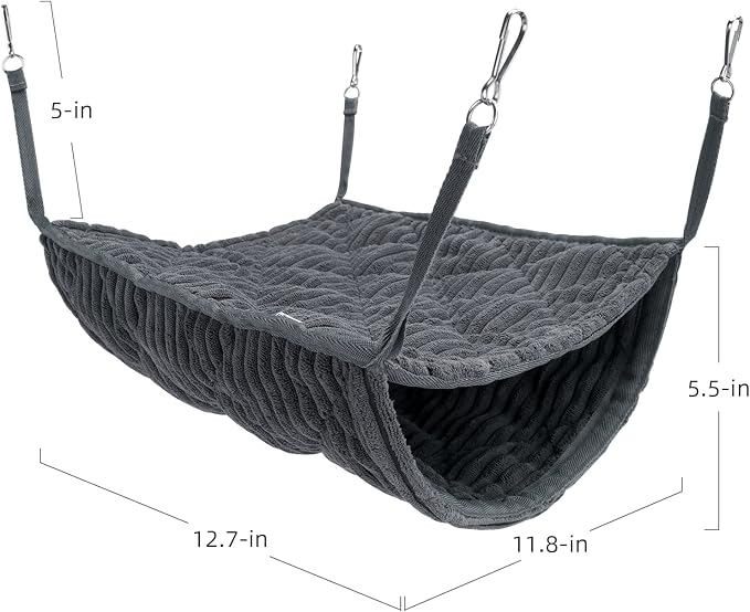 Niteangel Luxury Double Bunkbed Hammock, Fit 2 Adult Ferrets or 5 More Adult Rats