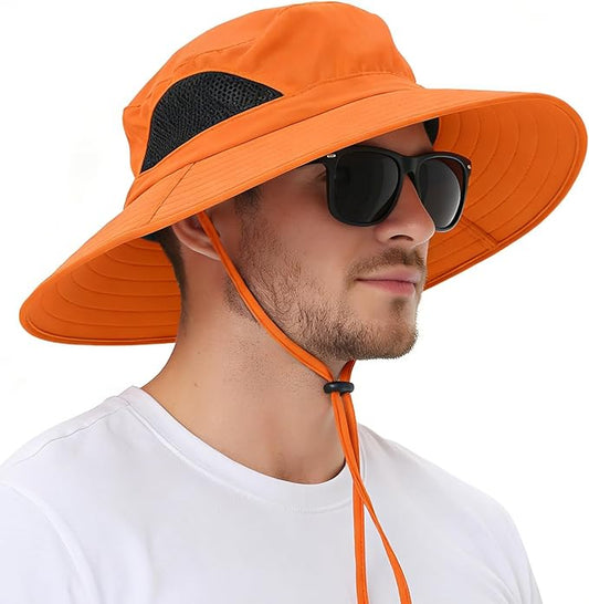 EINSKEY Wide Brim Sun Hat, UPF 50+ UV Protection Waterproof Packable Bucket Hat for Men & Women, Fishing Hiking Beach Garden