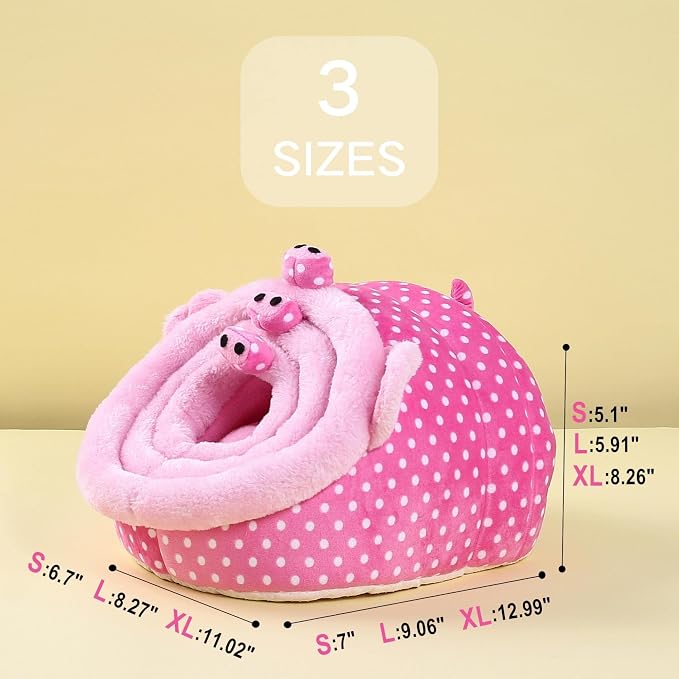 JanYoo Chinchilla House Ferret Bed Accessories Tunnel Pouch for Hedgehog Supplies(XL,Pig)