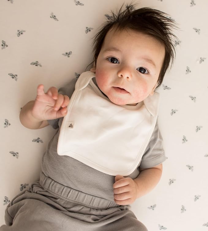 Burt's Bees Baby Organic Baby Bibs – 100% Cotton Newborn Infant Bibs for Baby Boys & Girls