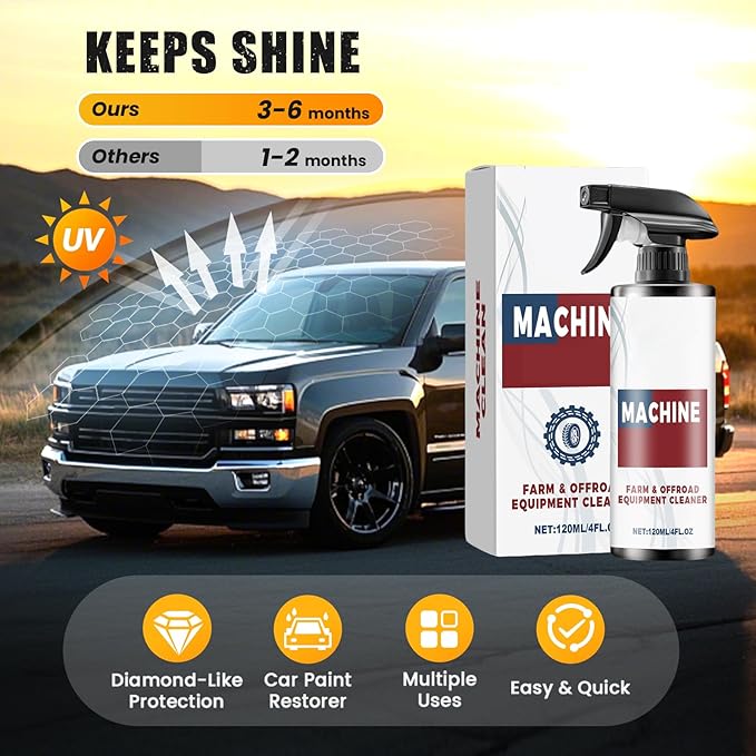 Heavy-duty Outdoor All Purpose Cleaner, 2025 Upgrade Machine Clean Spray, Multi-surface Portable Cleaners, Farm Equipment Durable Cleaner for Agricultural Field, Automotive Cleaners for Car Owners (1)