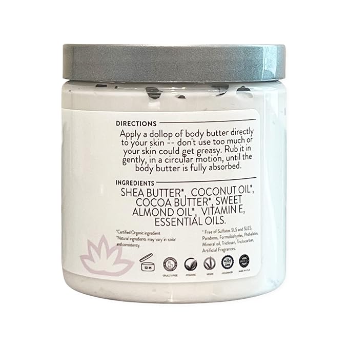 GLIMMER GODDESS Organic Whipped Body Butter (Blood Orange) 8 oz