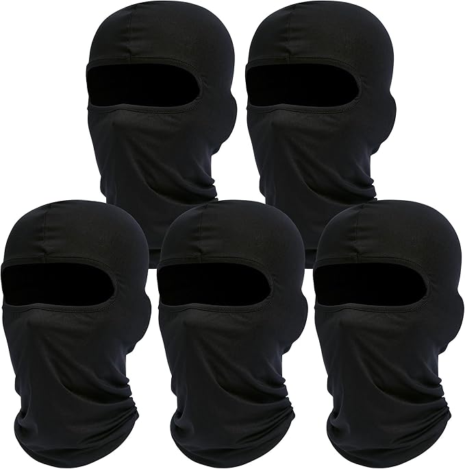 ROXUN Balaclava Ski Mask, 5 Pack Neck Gaiter Motorcycle Scarf Cold Winter Warm Windproof Men/Women