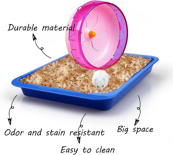 TEYOUYI Hedgehog Litter Box, 3 Pcs Hedgehog Litter Boxes Tray, Plastic Pet Toilet, Small Animal Litter Tray Corner for Guinea Pig Hamster Pig Rabbit Pee (3 Color)