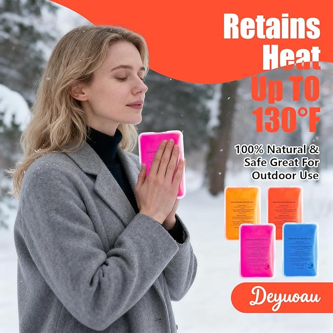 Reusable Pocket Heat Packs, Hand Warmers - Easy Reset & Comfortable Warmth for Daily Use, Commute & Cold Days