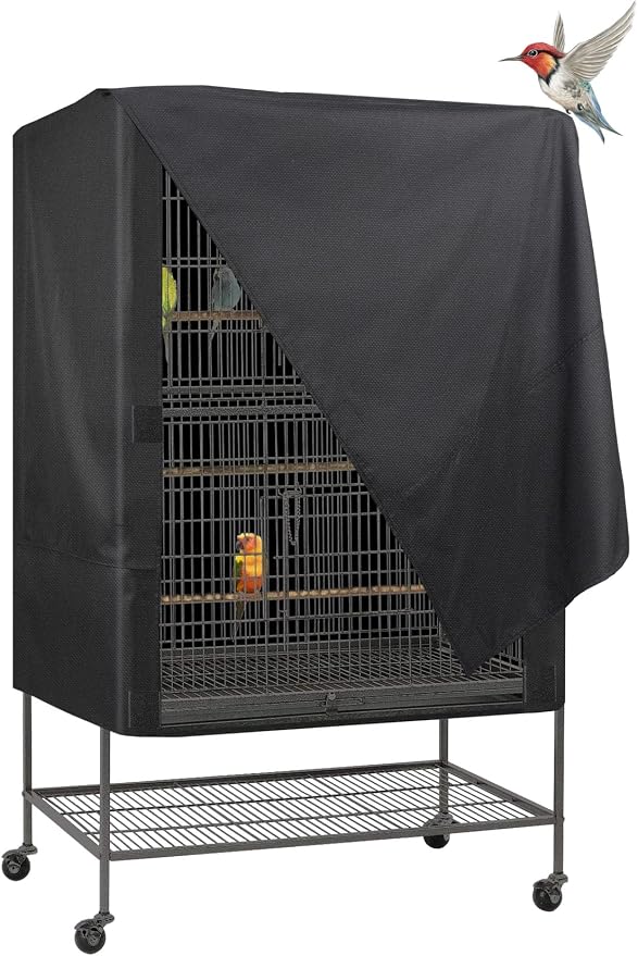 Explore Land Pet Cage Cover - Good Night Enclosure(Small, Black) | For Bird Critter Cat House to Small Animal Privacy & Comfort