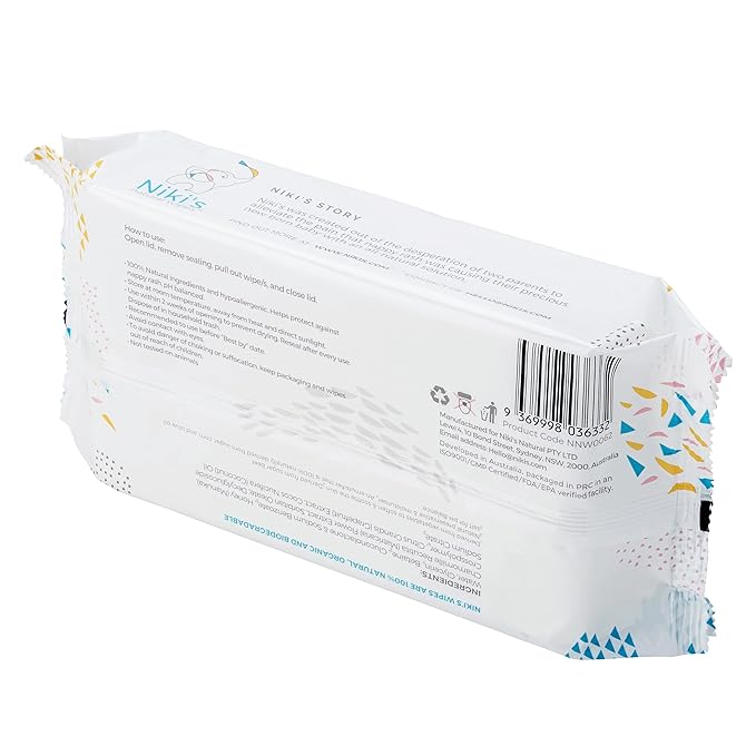 Niki's Natural Baby Wipes | Organic Baby Wipes Sensitive | Made with Manuka Honey and Coconut Oil, Unscented | EWG Verified | 1488 Wipes (24 Pack x 62 Count Wipes) Baby Wipes Bulk