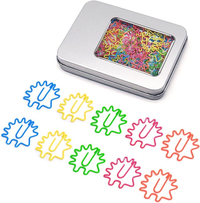 Cute Hedgehog Paper Clips Bookmarks 60 Pcs, Hedgehog Gifts | Decorative Office Supplies and Desk Accessories, Cute Hedgehog Gifts for Women, Teachers, Students and Hedgehog Lovers