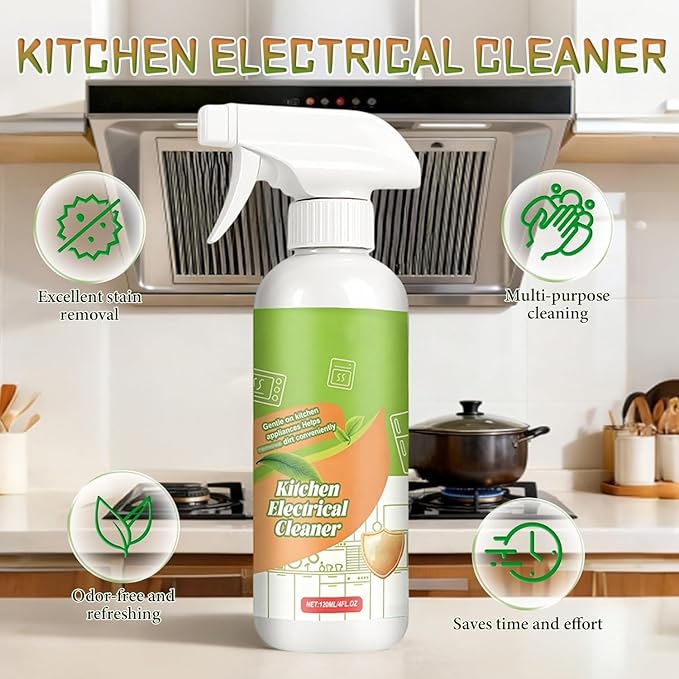 Electrolyzed Ion Kitchen Cleaner Spray, Cleanse Natural Enzyme Formula to Household Appliances, Multi Purpose Cleaner, Kitchen Appliance Cleaner for Hold, Oven, Stove, Range Hood