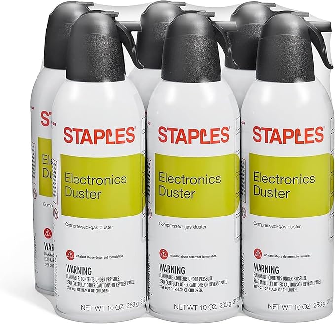 Staples Compressed Air Dusters – Canned Air for Electronics, Keyboards & Office Devices