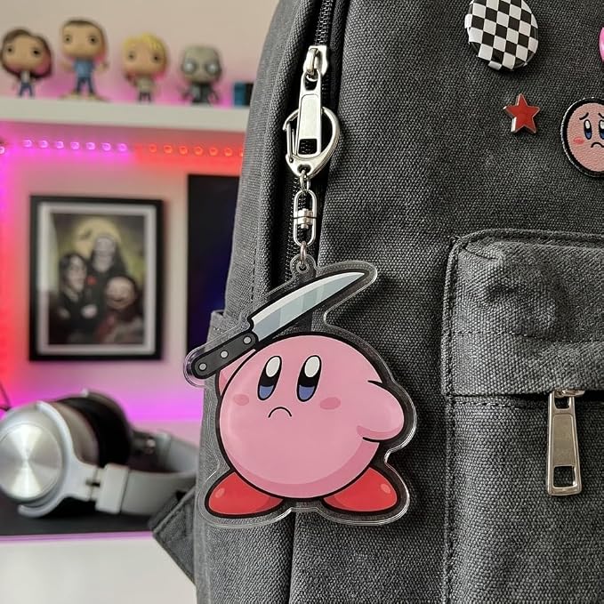 PumpCar Acrylic Keychain Double-Sided Charm Key Ring with Metal Clip Backpack Charm Bag and Car Key Accessory Collectible