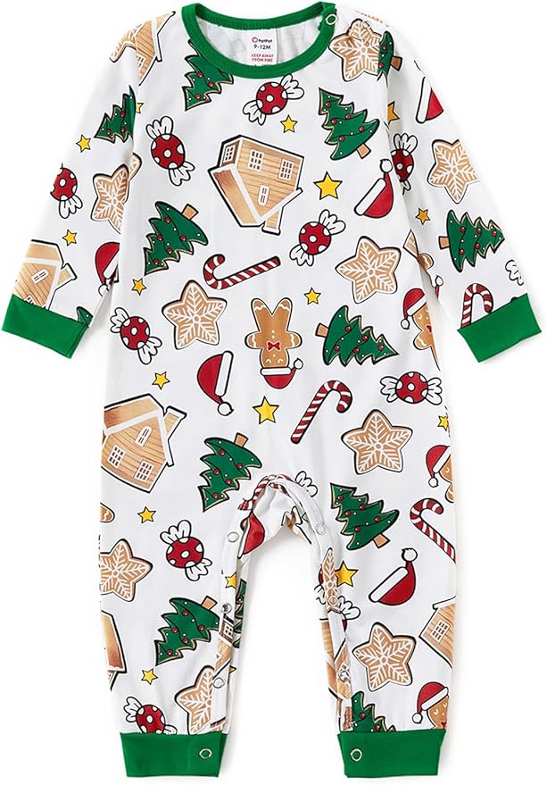 PATPAT Christmas Family Matching Pajama Sets Includes Christmas Socks - Perfect for Family Photos & Holiday Celebrations