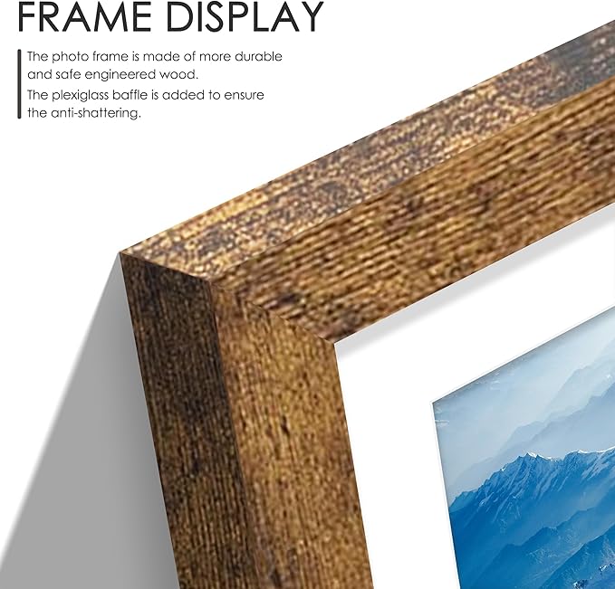 22x32 Collage Picture Frame 4x6 Picture Frames Collage Wall Decor Displays twenty four 4x6 inch Photos Available Horizontal Wall Mounting Display and Vertical Brown