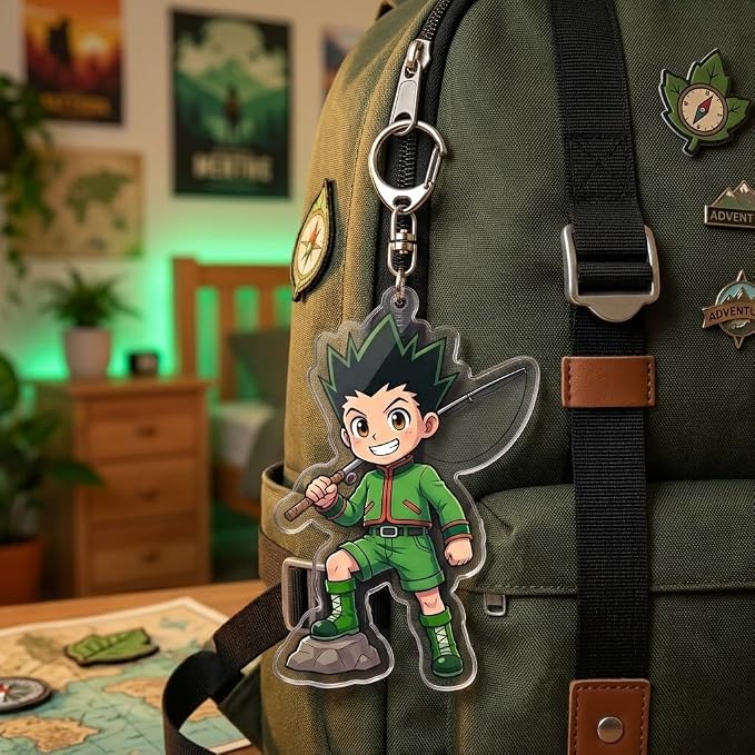 PumpCar Acrylic Keychain Double-Sided Charm Key Ring with Metal Clip Backpack Charm Bag and Car Key Accessory Collectible