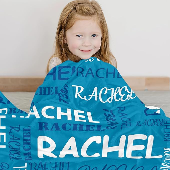 Ships Next Day, Personalized Blankets and Throws Custom Blanket with Name Customized Flannel Blanket for Kids Christmas Blanket Gifts for Teen Boys Girls