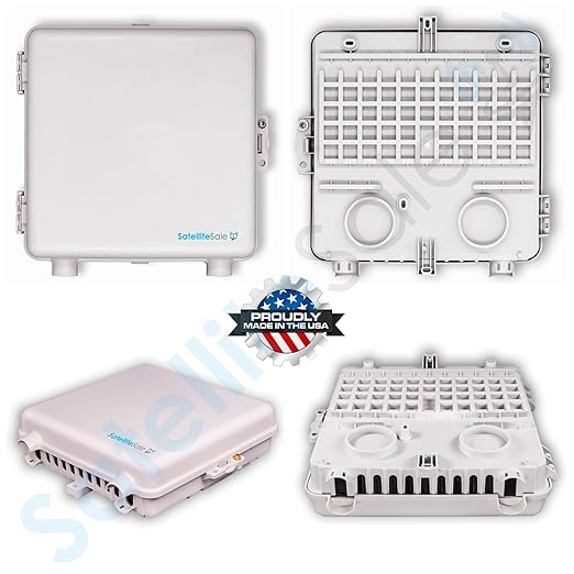 SatelliteSale Weatherproof Junction Box Heavy Duty Enclosure 12x12x3 Inches UV-Rated Thermoplastic Alloy Made in USA