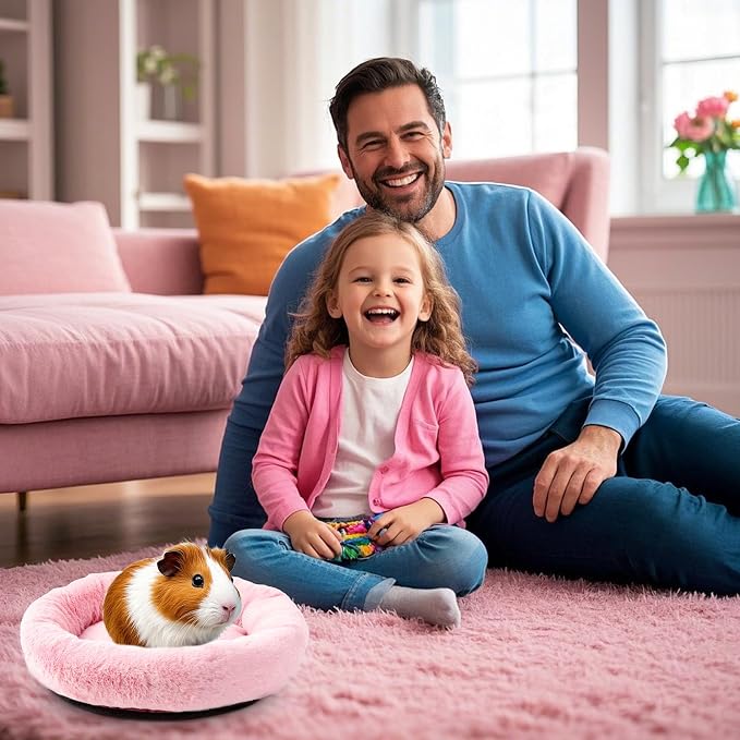 FEBSNOW Guinea Pig Bed, Soft Fleece Hamster Bed for Small Animals | Washable Warm Fleece Material, For Guinea Pigs and Hamsters, Cosy Sleeping and Hiding Spot, Anti-Slip Bottom